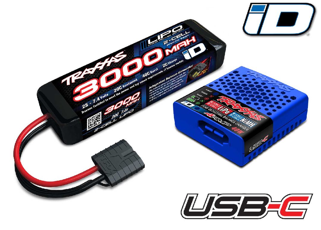 Traxxas 2S LiPo Completer Pack (Includes #2985 & #2827X)