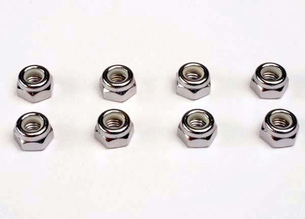Traxxas Nuts, 5mm nylon locking (8)