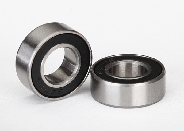 Traxxas Ball bearing, Black rubber sealed (7x14x5mm) (2)