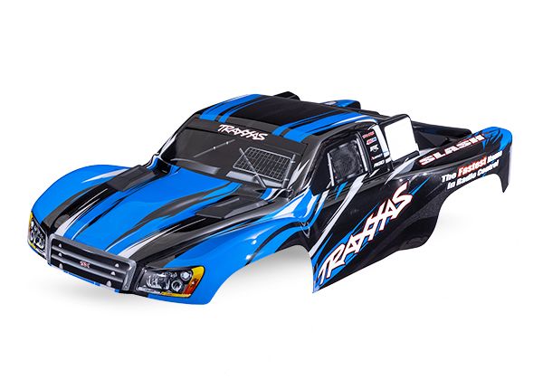 Traxxas Body, Slash 4X4, blue, painted, decals applied