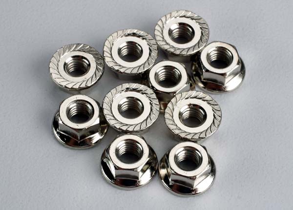 Traxxas Nuts, 4mm Flanged (10)