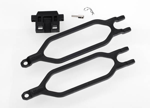 Traxxas Hold down, battery (2)/ hold down retainer/ battery post