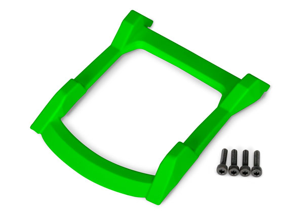 Traxxas Skid plate, roof (body) (green)/ 3x12 CS (4)