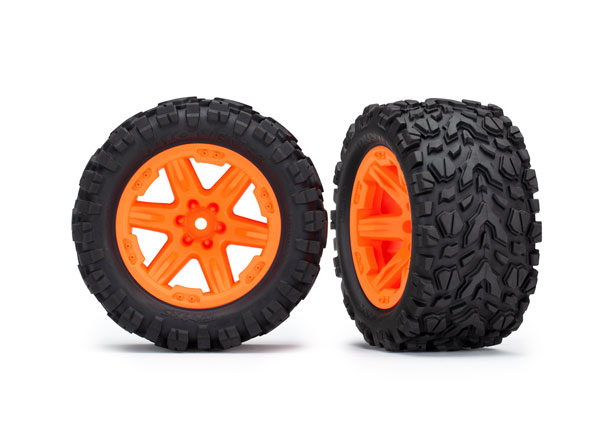 Traxxas Tires & wheels, assembled, glued (2.8") (Rustler 4X4 or