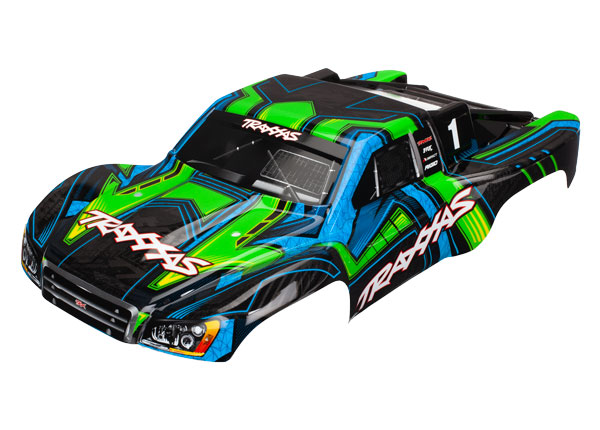 Traxxas Body, Slash 4X4, green and blue (painted, decals applie
