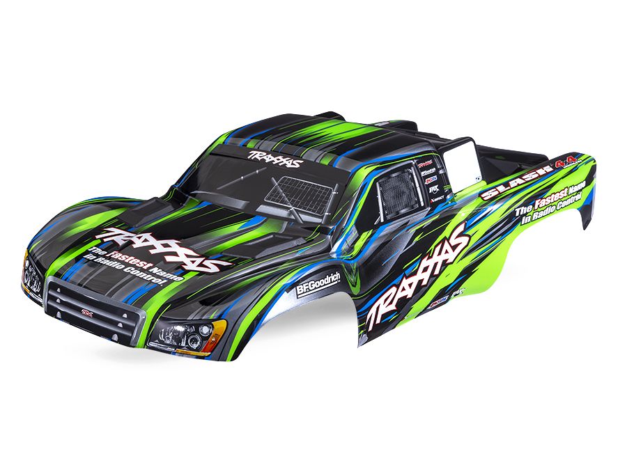 Traxxas Body Slash 4X4 Green (Painted Decals Applied)