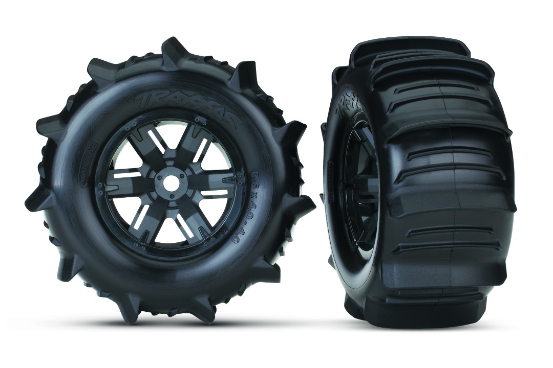 Traxxas Tires & Wheels, Assembled, Glued X-Maxx Left & Right