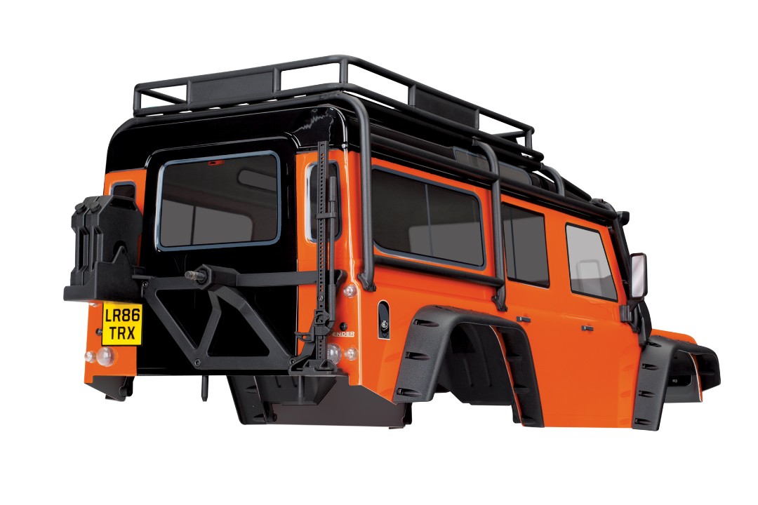Traxxas Land Rover Defender Adventure Orange Body - Click Image to Close