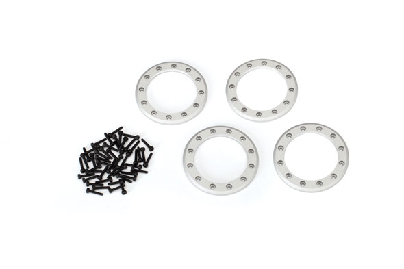 Traxxas Beadlock rings, satin (1.9") (aluminum) (4)/ 2x10 CS (48