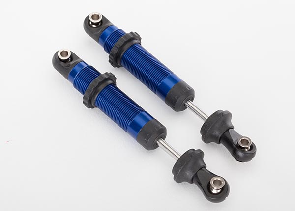 Traxxas Shocks, GTS, aluminum (blue-anodized) (assembled with sp