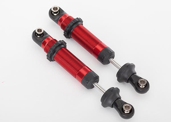 Traxxas Shocks, GTS, aluminum (red-anodized) (assembled with spr