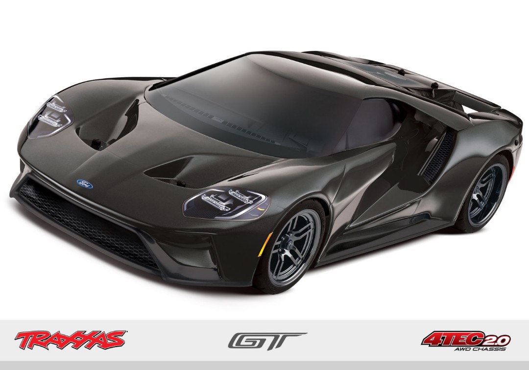 Traxxas Ford GT 1/10 Scale AWD Black Supercar Traxxas Ford GT 1/10 Scale AWD Black Supercar