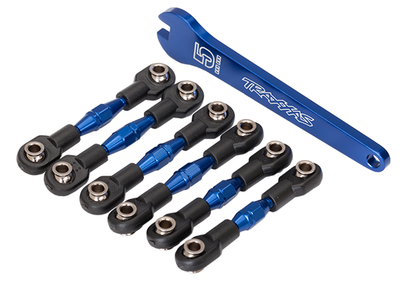Traxxas Turnbuckles, aluminum (blue-anodized), camber links, 32m