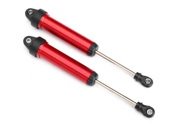 Traxxas Shocks, GTR, 134mm, aluminum (red-anodized) (complete) (