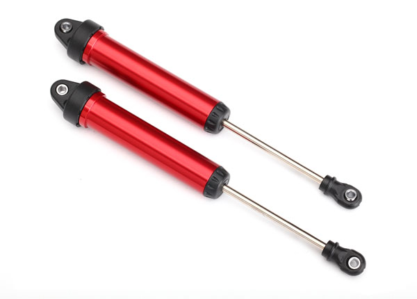 Traxxas Shocks, GTR, 160mm, aluminum (red-anodized) (complete) (