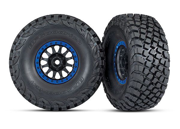 Traxxas Tires and wheels, assembled, glued (Method Racing wheels
