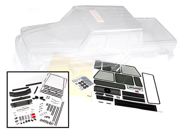 Traxxas Body, Mercedes-Benz G 63 (clear, requires painting)/ dec
