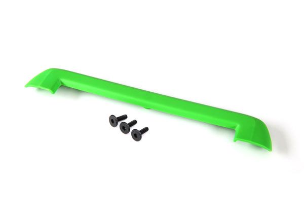 Traxxas Tailgate protector, green/ 3x15mm flat-head screw (4)