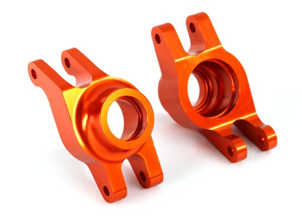 Traxxas Carriers, stub axle (orange-anodized 6061-T6 aluminum) - Click Image to Close