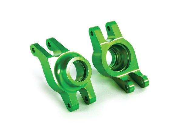 Traxxas Carriers, stub axle (green-anodized 6061-T6 aluminum)