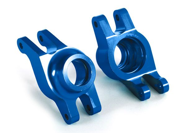 Traxxas Carriers, stub axle (blue-anodized 6061-T6 aluminum) - Click Image to Close
