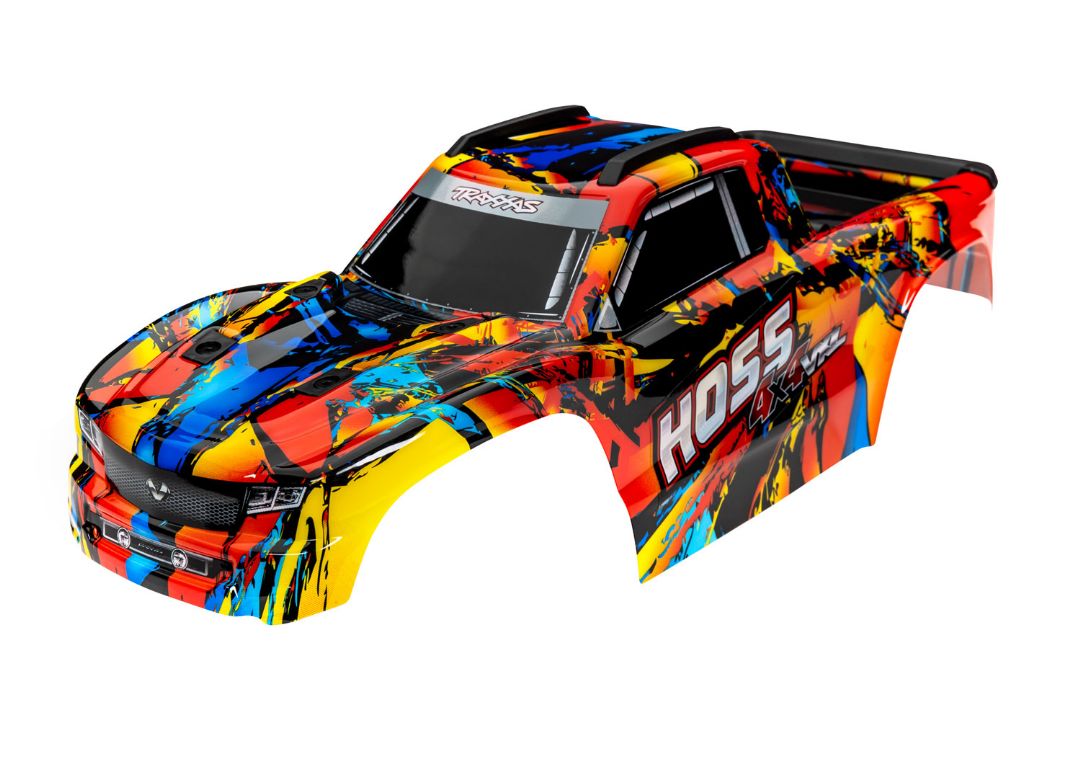 Traxxas Body, Hoss 4X4 VXL, Solar Flare (painted, decals applied