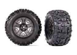 Traxxas T&W Charcoal Gray 2.8" Wheels/Sledgehammer Tires (2)
