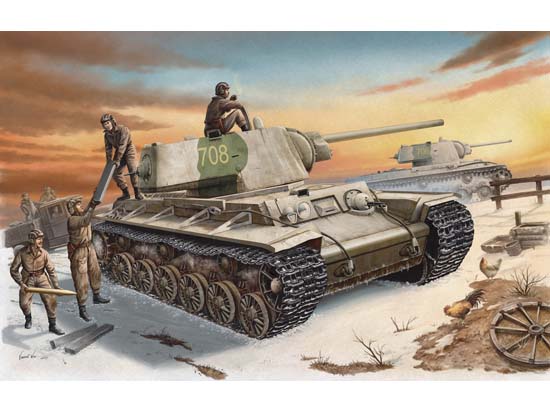 Trumpeter 1/35 Russian KV-1 model 1942 Heavy Cast Turret Tank
