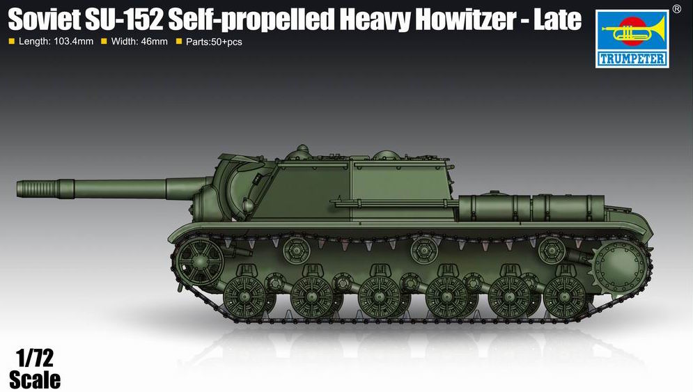 Trumpeter 1/72 Soviet SU-152 Self-propelled Heavy Howitzer - Lat