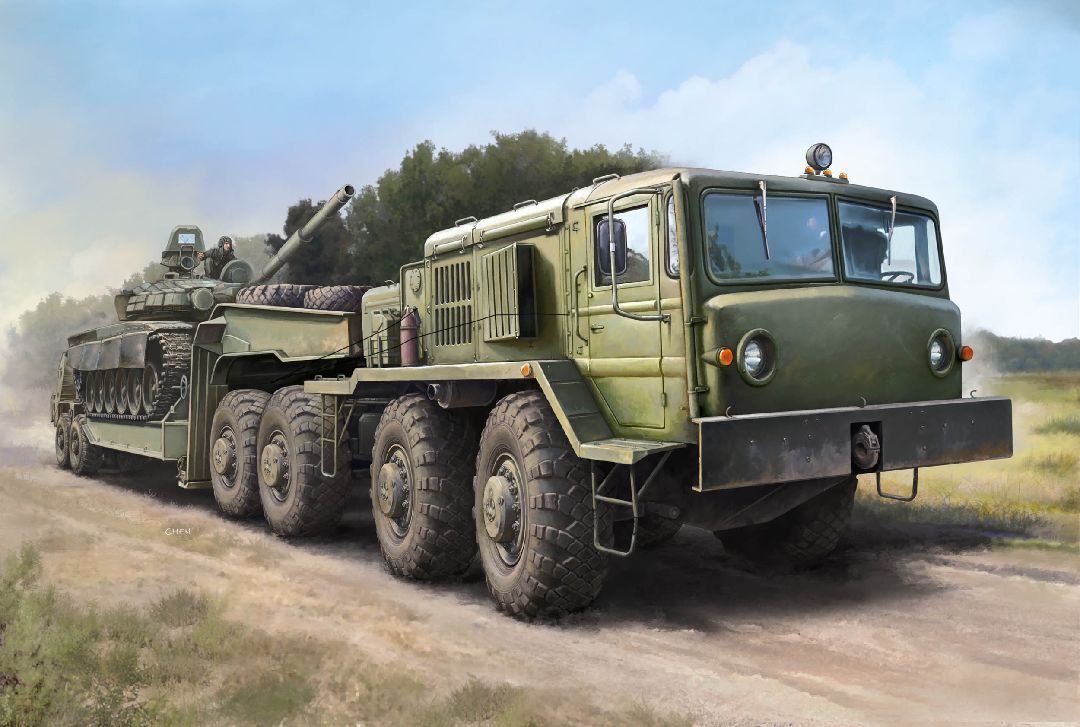 Trumpeter 1/72 MAZ-537G Late Production Type With Semi-Trailer