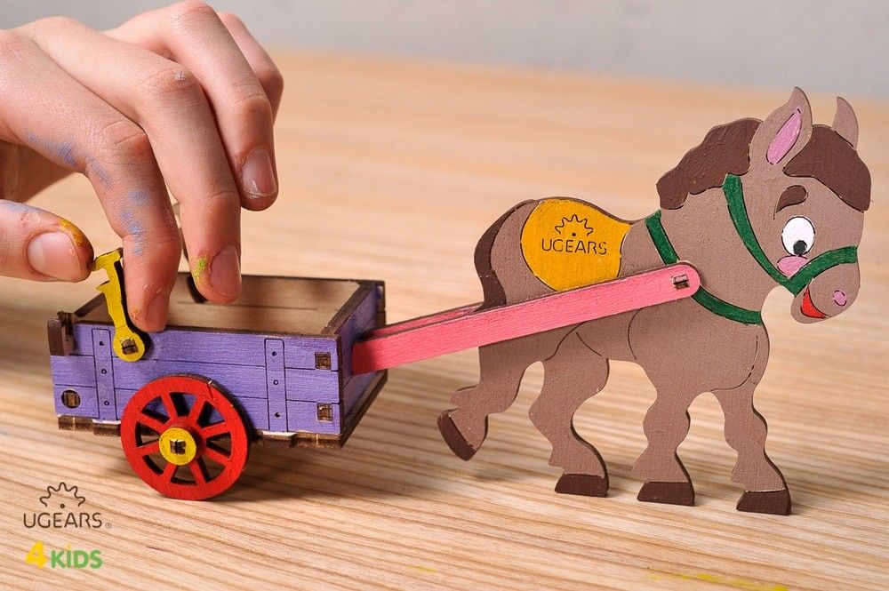 UGears Donkey 3D-puzzle Coloring Model - 23 pieces