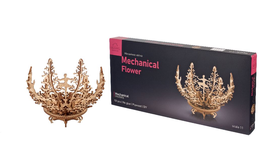 UGears Mechanical Flower - 101 pieces (Medium)