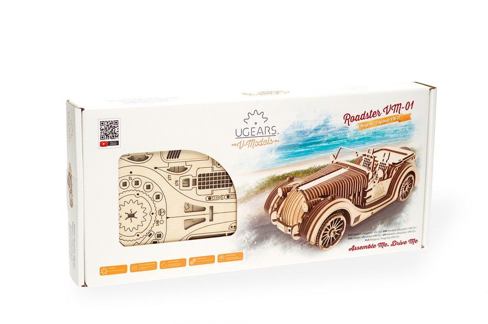 UGears Roadster VM-01 - 437 pieces (Advanced) - Click Image to Close