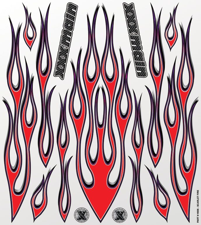 XXX Main Racing Scarlet Fire Large Decal - Click Image to Close